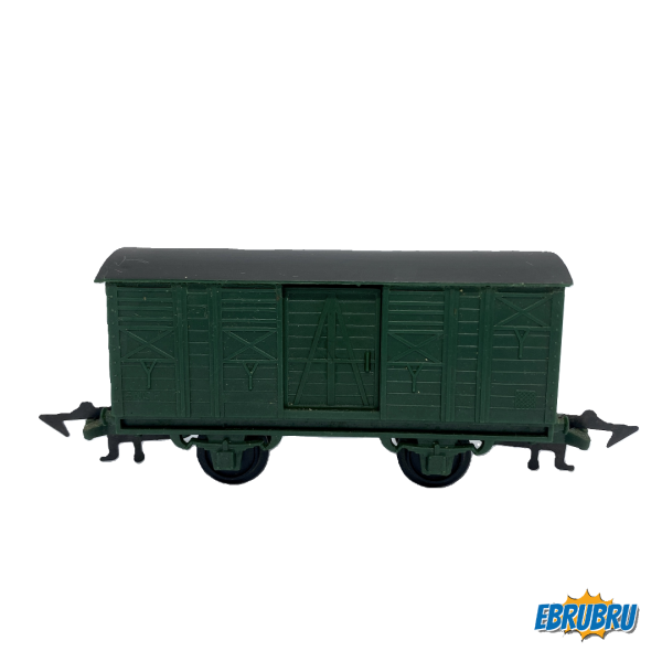 Wagon marchandises couvert Vert Toit noir JOUEF