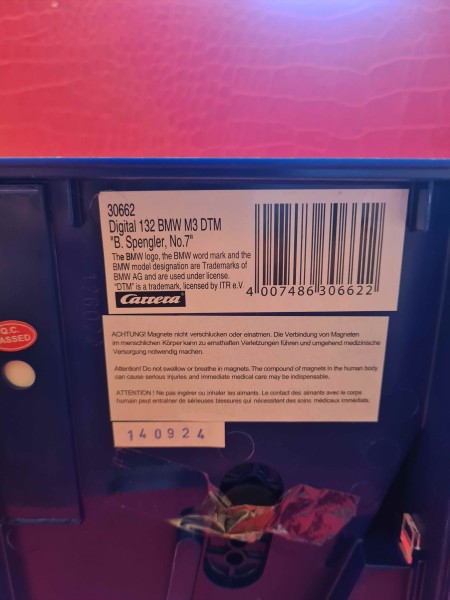 BMW M3 DTM B SPENGLER NO 7 CARRERA DIGITAL 132 REF 30662 