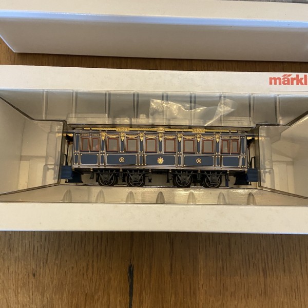 Der König Ludwig Zug Rame du Kaiser 2680 2880 4398 HO Marklin eBoite bois et  poster
