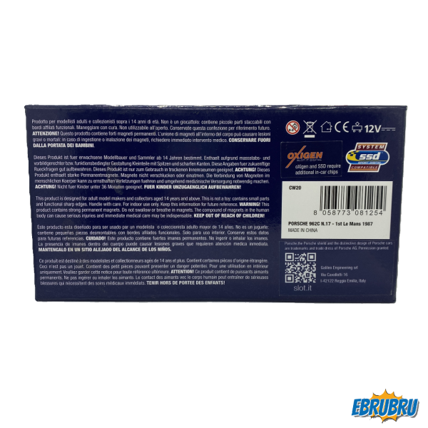 Porsche 962C No 17 - 24h Le Mans 1987 SLOT IT CW20