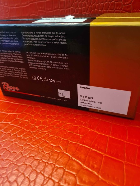 512 BB EDITION LIMITEE JPS SIDEWAYS RACER SLOT CAR REF SWLE05 