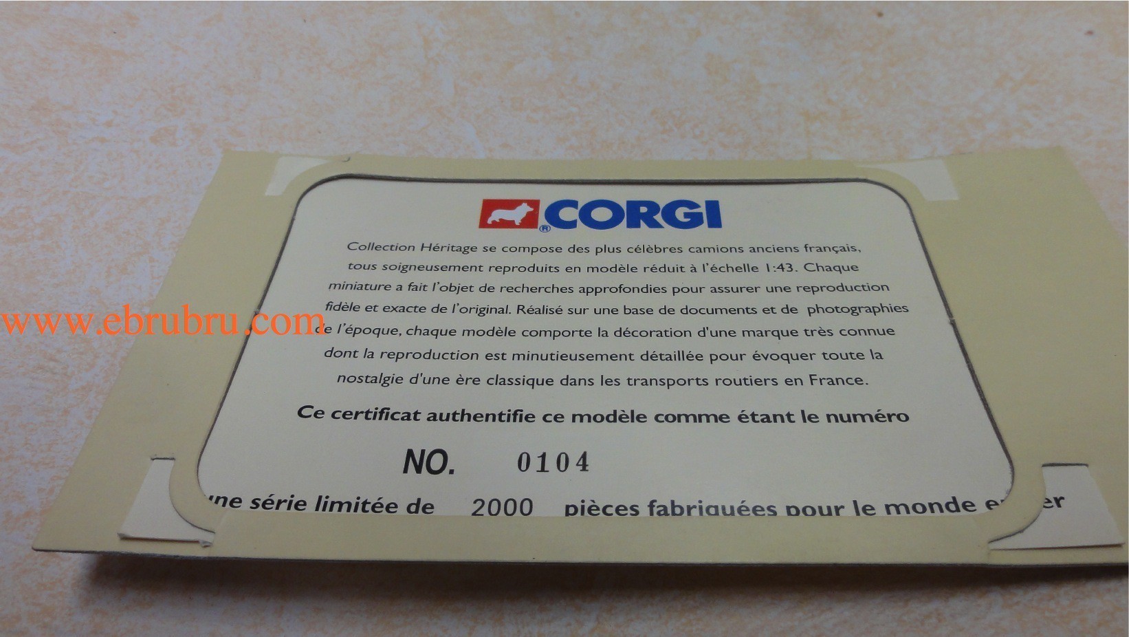 CAMION PEUGEOT D3A ATLANTIC Réf : EX70624 CORGI 1/43