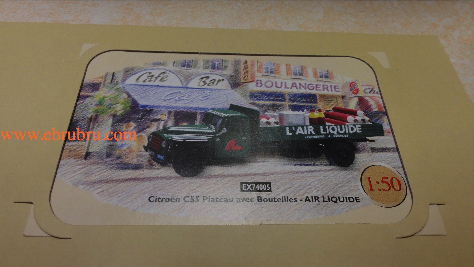 CAMION CITROEN C55 PLATEAU AVEC BOUTEILLES AIR LIQUIDE Réf : EX74005 CORGI 1/50