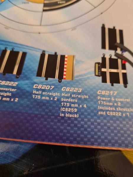 HALF STRAIGTH BORDERS 175 MM C8223 SANS BOITE SCALEXTRIC 