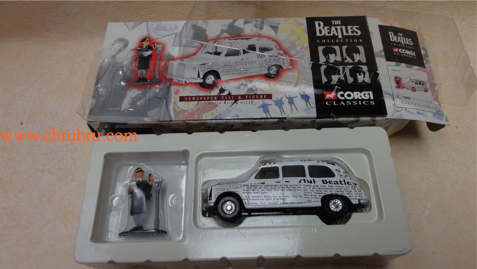 Newspaper Taxi with Rita Meter Maid and Meter Beatles corgi 58003