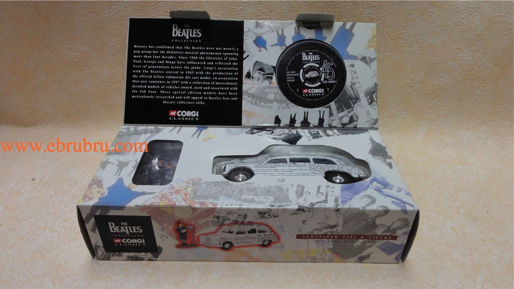 Newspaper Taxi with Rita Meter Maid and Meter Beatles corgi 58003