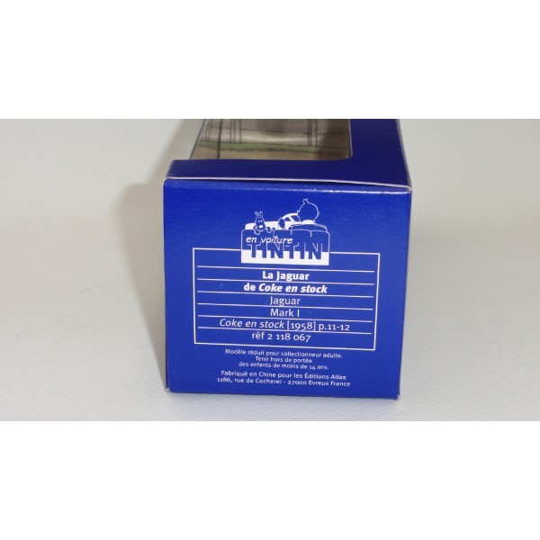 LA JAGUAR DE TINTIN COCK EN STOCK REF 67 COLLECTION ATLAS