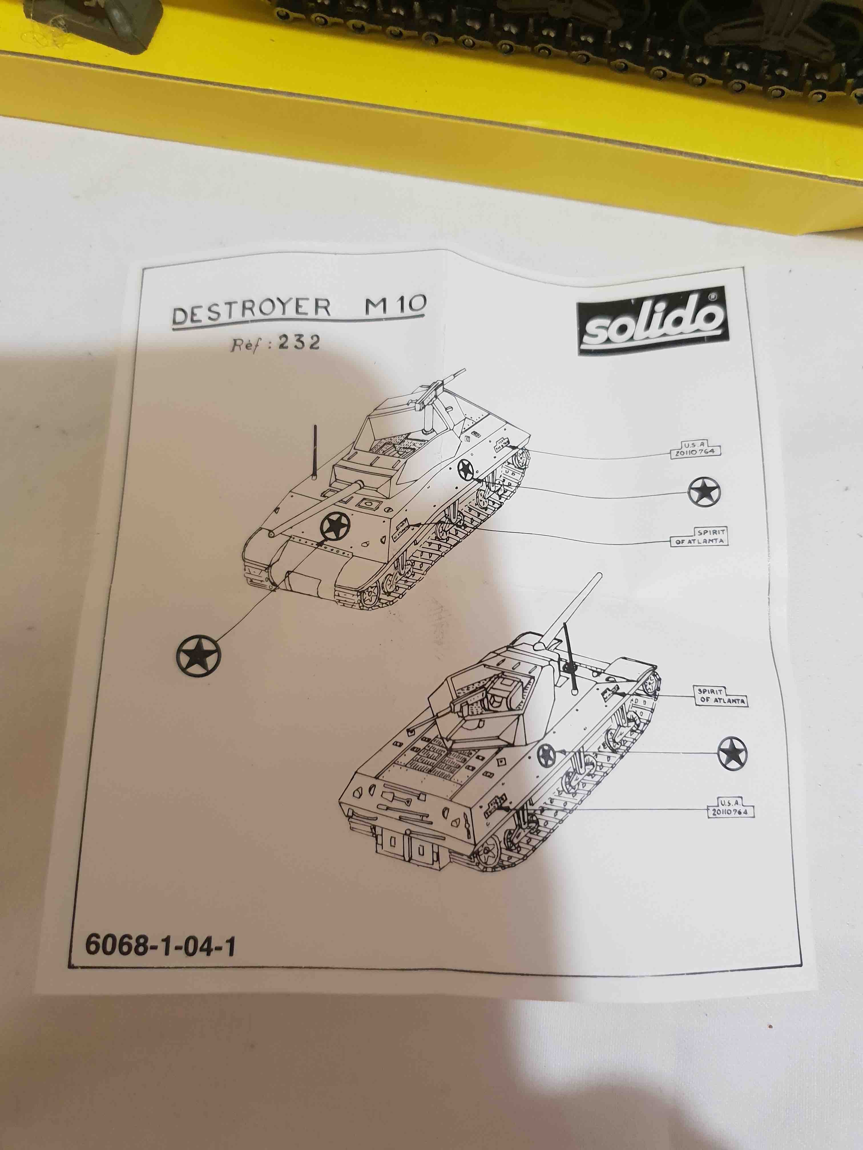 SOLIDO 6068 DESTROYER M 10 AVEC FIGURINES