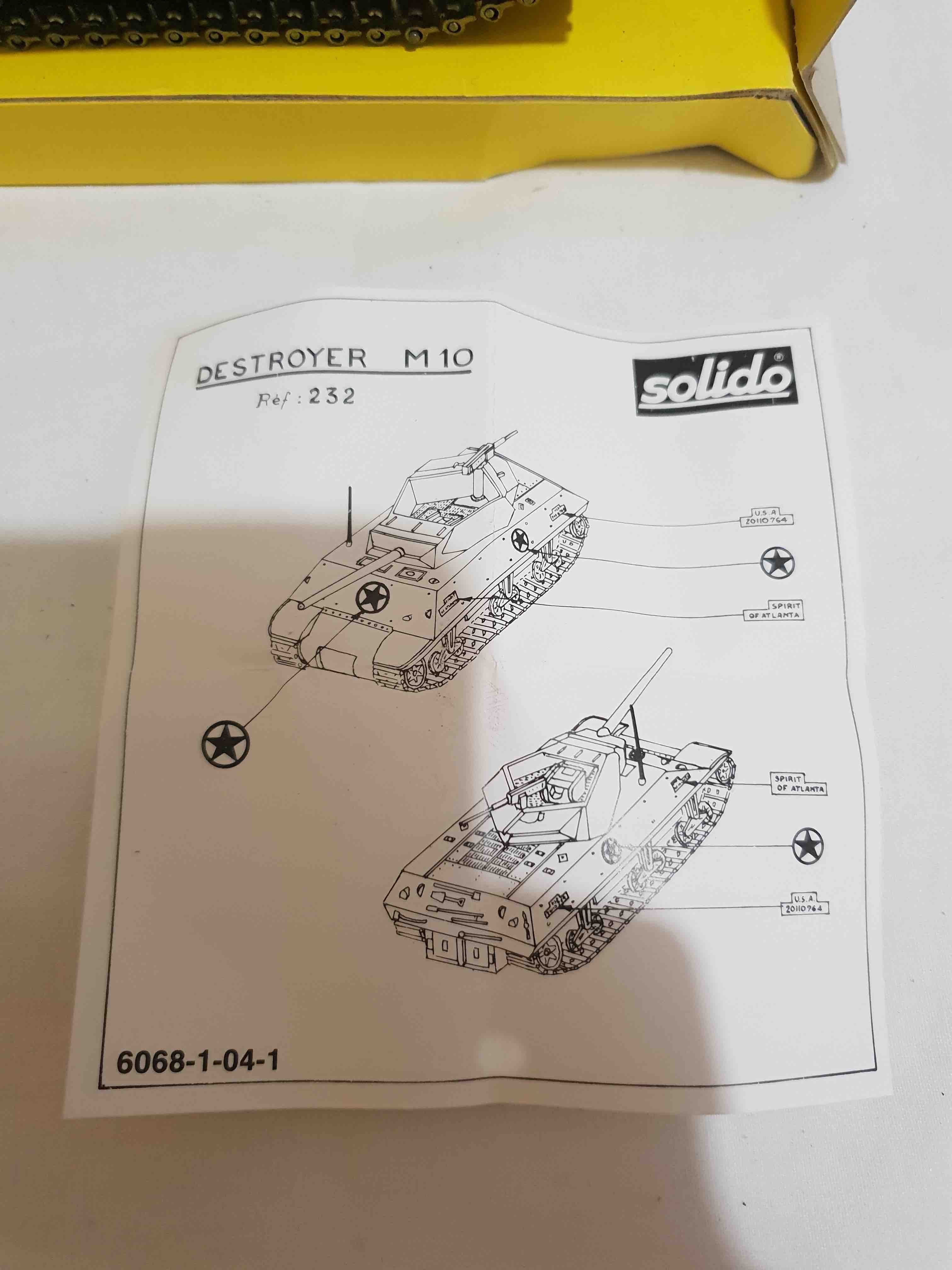 SOLIDO 6068 DESTROYER M 10 AVEC FIGURINES