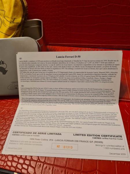 LANCIA FERRARI D50 1956 PETTER COLLINS N14 CARTRIX REF 0965