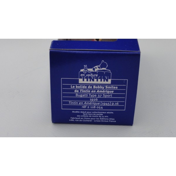 LE BOLIDE DE BOBBY SMILES DE TINTIN RÉF 54 DE LA COLLECTION ATLAS