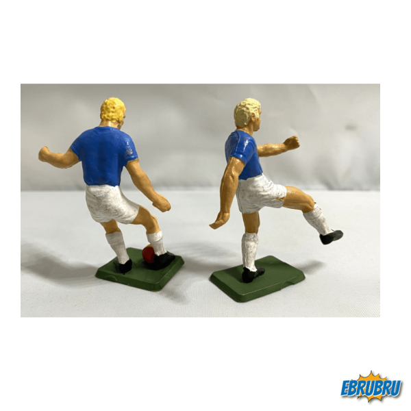 Deux footballeurs bleu et blanc  Starlux