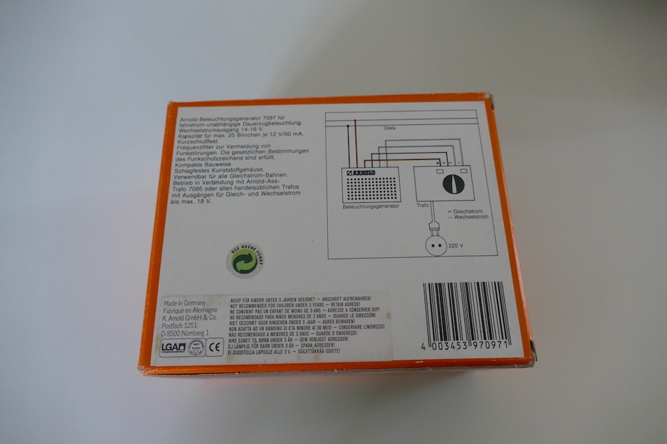Arnold 7097 éclairage Générateur de durée zugbeleuchtung  neuf boîte