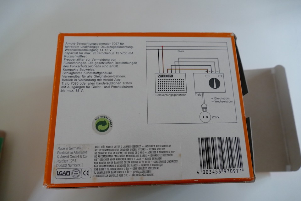 Arnold 7097 éclairage Générateur de durée zugbeleuchtung  neuf boîte
