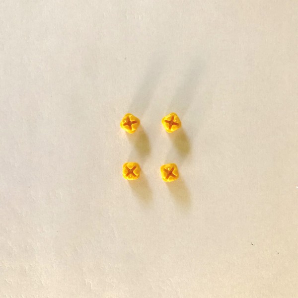 Attaches Clips jaunes Murs bâtiments / Lot de 4 / Playmobil