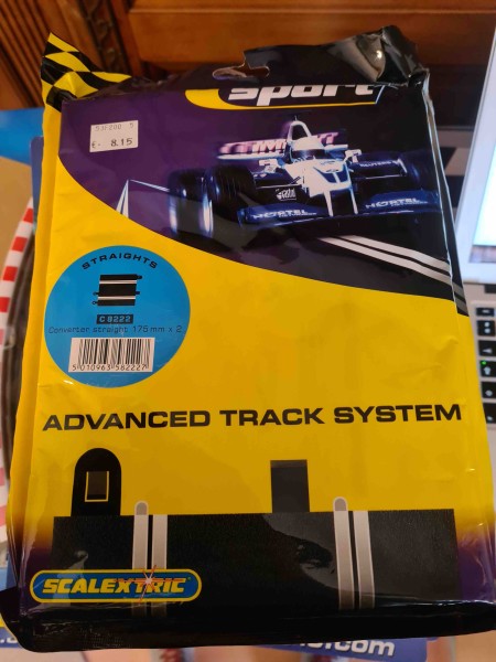 CONVERTER STRAIGTH 175 X 2 C8222 SCALEXTRIC 