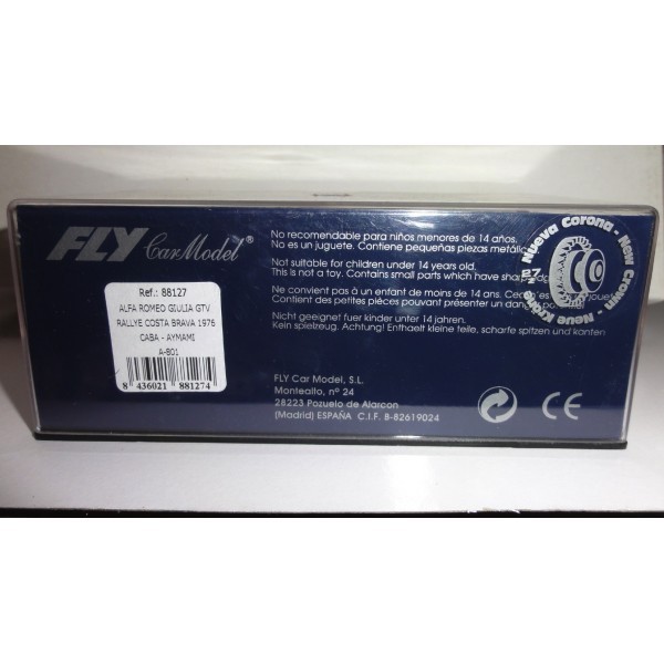 ALFA ROMÉO GIULIA GTV RALLYE COSTA BRAVA 1976 A 801 FLY RÉF 88127