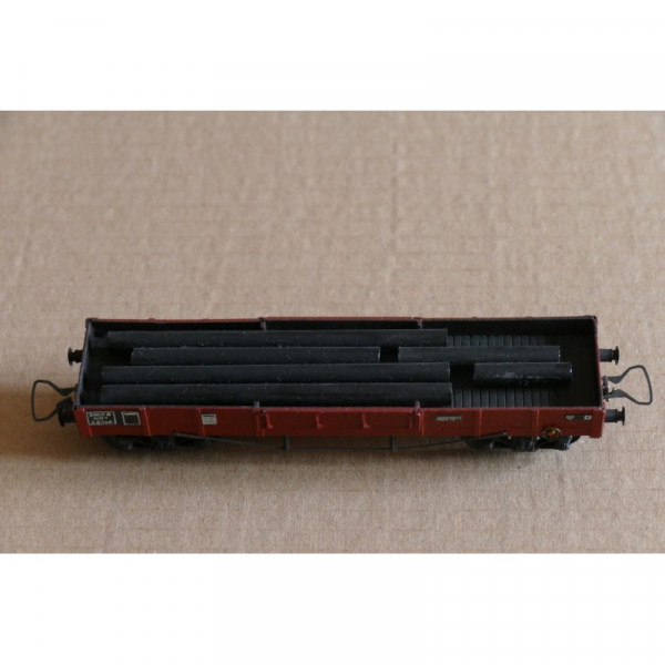 WAGON  PLAT TP DEUX BOGIES  MARQUE VB REF 47 TUYAU SNCF