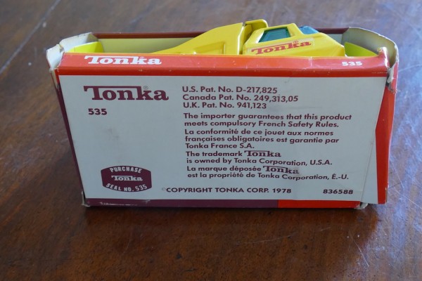 Camion benne jaune TONKA 535