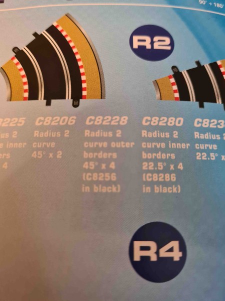 RADIUS 2 CURVE OUTER BORDERS 45 C8228 SANS BOITE  SCALEXTRIC 