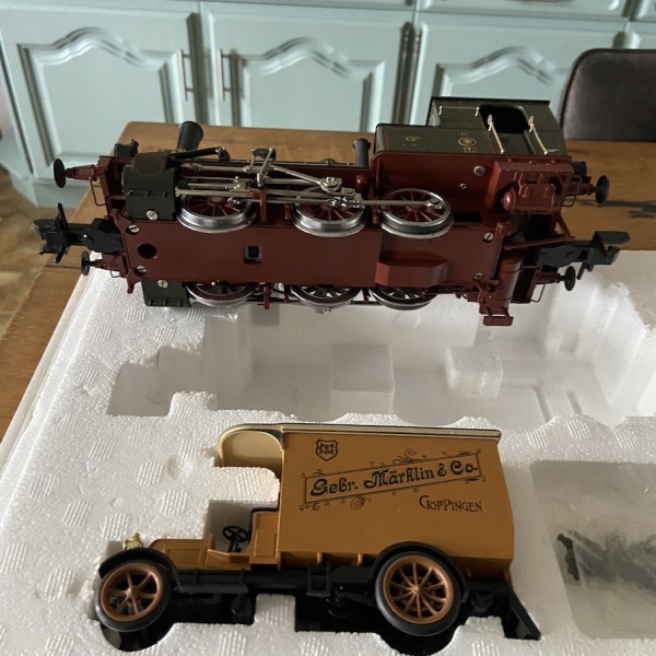 TRAIN MARCHANDISES PRUSSIEN KPEV EP. II LOCOMOTIVE MARKLIN T3 ÉCHELLE 1