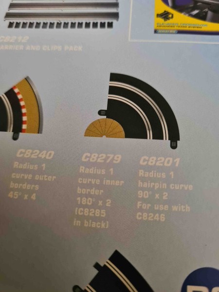 RADIUS 1 CURVE INNER BORDERS C8279 SANS BOITE SCALEXTRIC 