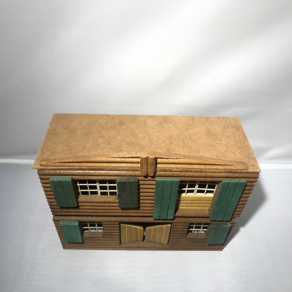 Bâtiment à étages pour ville Farwest pour figurines